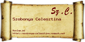 Szobonya Celesztina névjegykártya